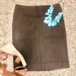 Banana Republic brown knee length pencil skirt